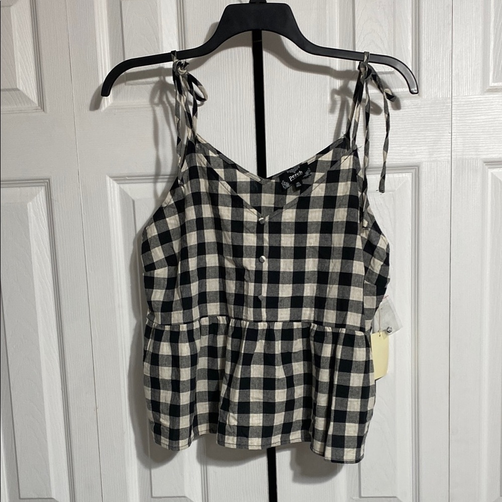 Perch by Blu Pepper NWT cotton cropped tank top shirt blouse size 1XL